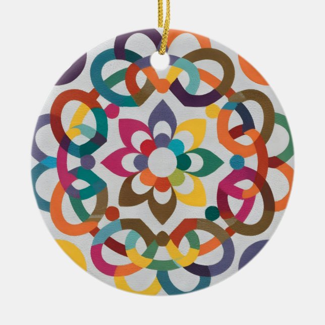 Ornamento De Cerâmica Mosaicos andaluz-marroquino (Frente)