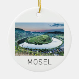 Ornamento De Cerâmica Moselle Calmont Loop Bremm Sunset River Souvenir