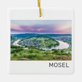 Ornamento De Cerâmica Moselle Loop Sunset Kroev Panorama Alemanha