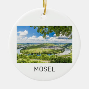 Ornamento De Cerâmica Moselle Loop Trittenheim Panorama Alemanha Souveni