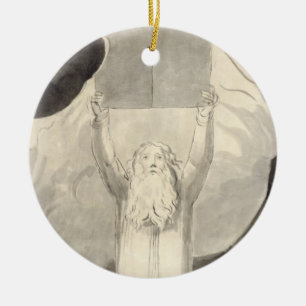 Ornamento De Cerâmica Moses que recebe a lei, c.1780 (escova e preto mim