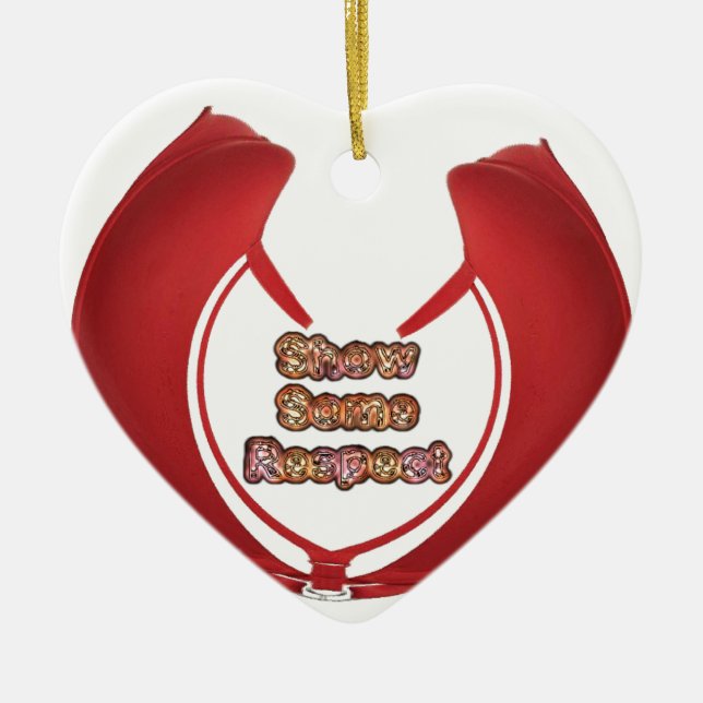 Ornamento De Cerâmica Mostrar alguma respeito à Impressão de arte (Frente)