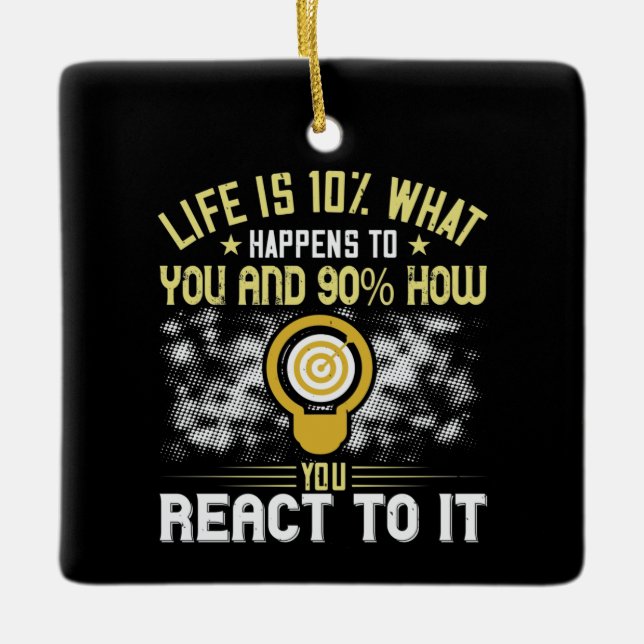 Ornamento De Cerâmica Motivação - Não Se Você For Atacado (Frente)