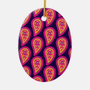 Ornamento De Cerâmica Motivo Floral Boho