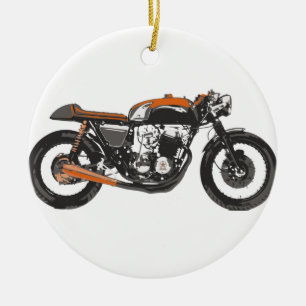 Ornamento De Cerâmica Motocicleta simples - desenho do piloto 750 do