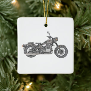 Ornamento De Cerâmica Motociclo Ural