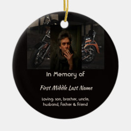 Ornamento De Cerâmica Motoqueiro de Motocicleta Lembrança Memorial