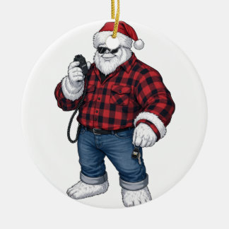 Ornamento De Cerâmica Motorista de Caminhão Yeti Abominável Snowman Engr