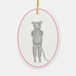Ornamento De Cerâmica Mouse Nutcracker Ornament