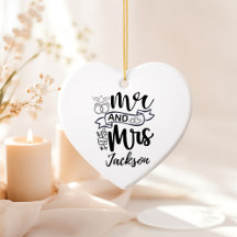 Mr. and Mrs. Newly Wed  Ornament 