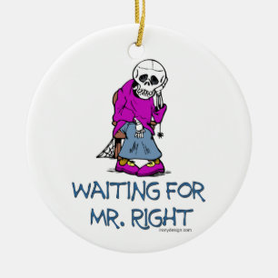 Ornamento De Cerâmica Mr.Right de espera