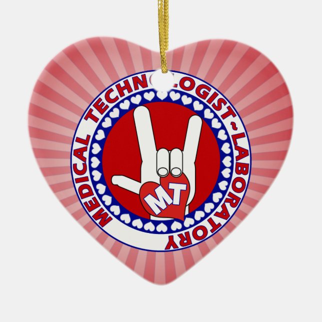 ORNAMENTO DE CERÂMICA MT MEDICISTA EU AMO LABORATÓRIO ASL (Frente)