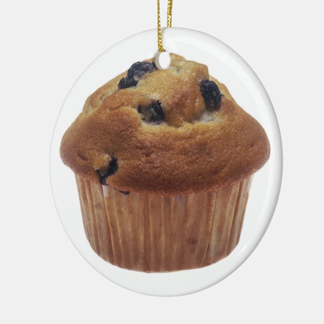 Ornamento De Cerâmica Muffin de Blueberry (Esquerda)