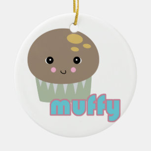 Ornamento De Cerâmica muffy muffin de kawaii