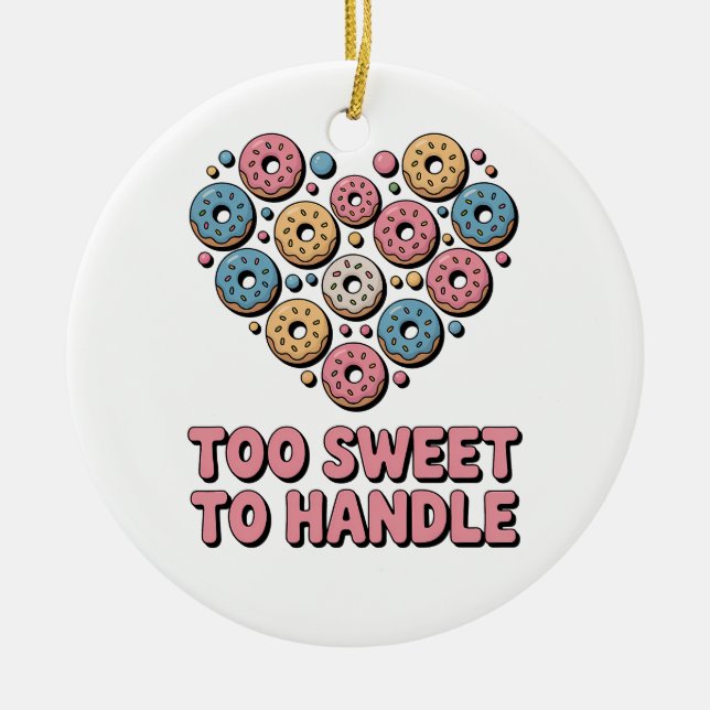 Ornamento De Cerâmica Muito doce de manipular | Rosquinhas (Frente)