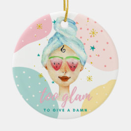 Ornamento De Cerâmica Muito Esperto Para Dar Uma Bela Menina Engraçada.