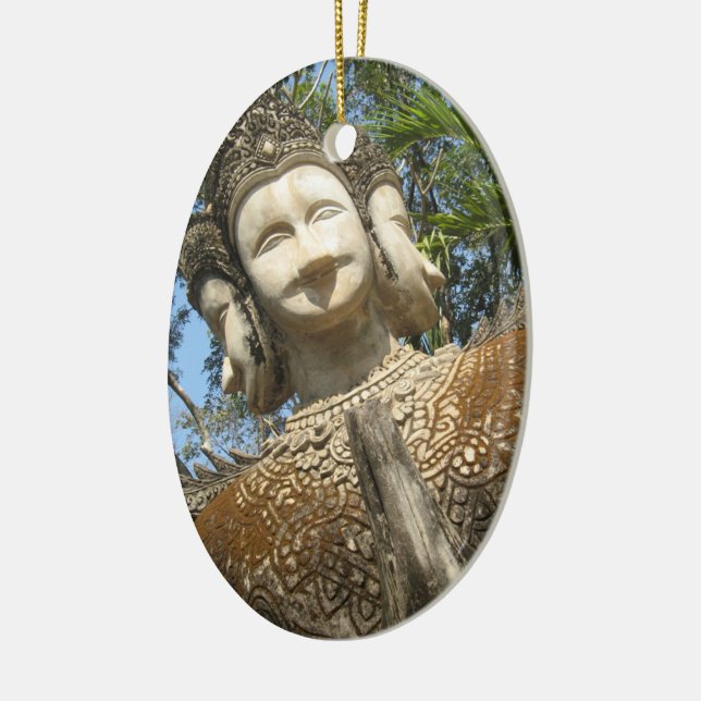 Ornamento De Cerâmica Muitos Face Wai ... Nong Khai, Isaan, Tailândia (Esquerda)