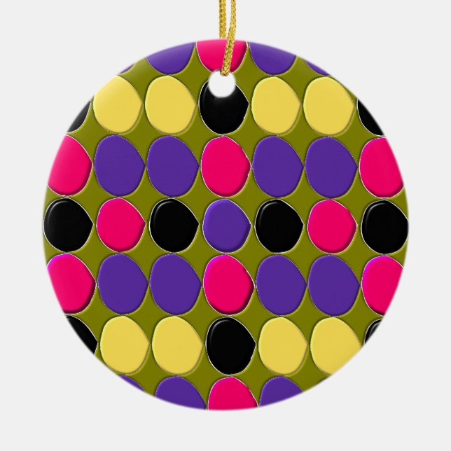 Ornamento De Cerâmica Muitos pontos em pânico (Frente)