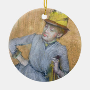 Ornamento De Cerâmica Mulher assentada de Edgar Degas, 1887