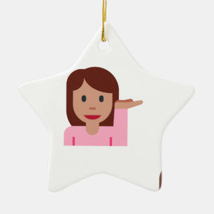Ornamento De Cerâmica mulher emoji