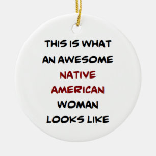 Ornamento De Cerâmica mulher nativa americana, incrível