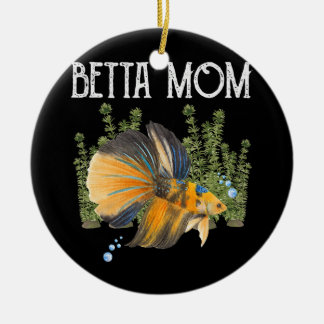 Ornamento De Cerâmica Mulheres Betta Fish Betta Mamãe, Bonitinha, Dono D