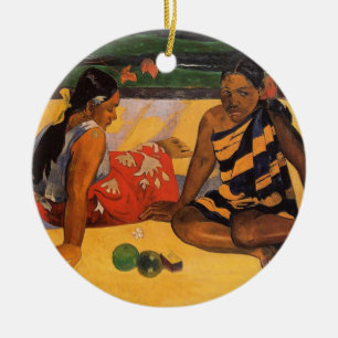 Ornamento De Cerâmica Mulheres de Gauguin Polinésia francesa Tahiti