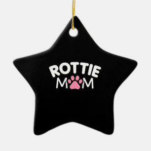 Ornamento De Cerâmica Mulheres Rottie Mãe Roupa Rottweiler Proprietári