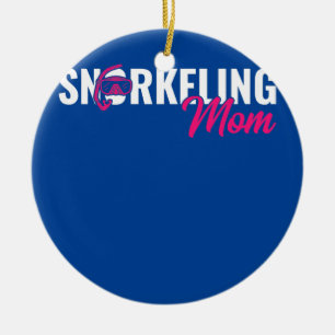 Ornamento De Cerâmica Mulheres Snorkeling Mãe Scuba Diver Mergulho