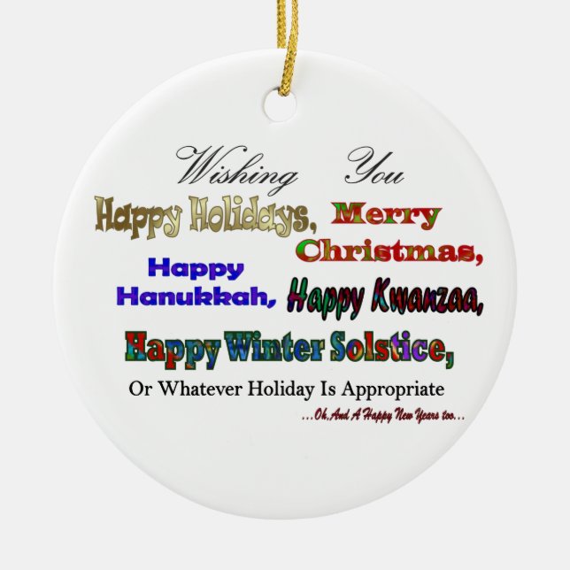 Ornamento De Cerâmica Multi cartões de natal (Frente)