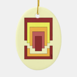 Ornamento De Cerâmica Multicor do Abstrato retângulo (estilo 70s)