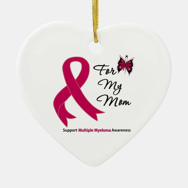 Ornamento De Cerâmica Múltiplo Mieloma Para A Minha Mãe (Frente)