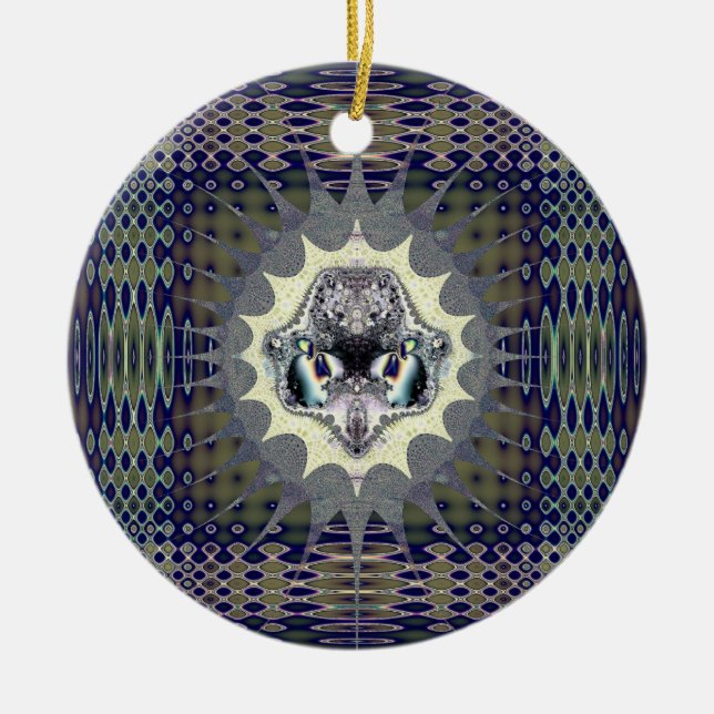 Ornamento De Cerâmica Mundo digital (Frente)