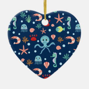 Ornamento De Cerâmica Mundo do Mar