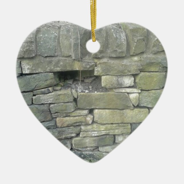 Ornamento De Cerâmica Muro Velho, Pedra, Tijolos (Frente)