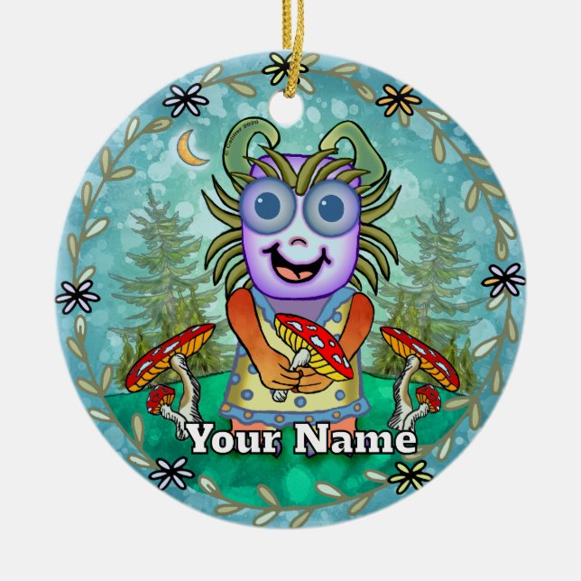 Ornamento De Cerâmica Mushroom Monster (Frente)