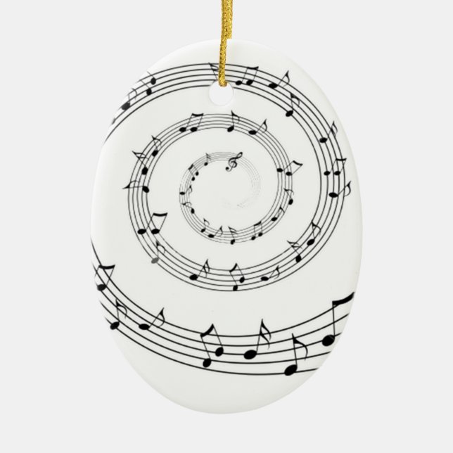Ornamento De Cerâmica Música (Frente)