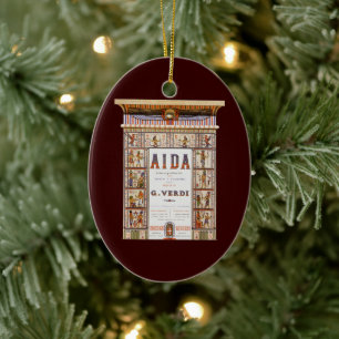 Ornamento De Cerâmica Música da ópera do vintage, egípcio Aida por Ve