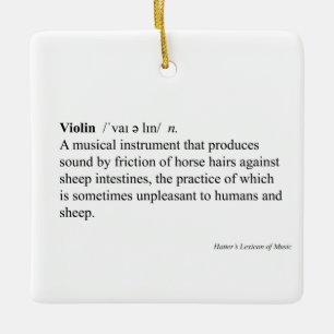 Ornamento De Cerâmica Música de definição de dicionário humorístico
