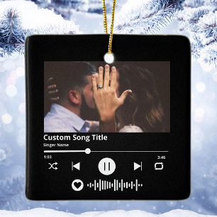 Ornamento De Cerâmica Música Digitalizável Código Personalizado Música N