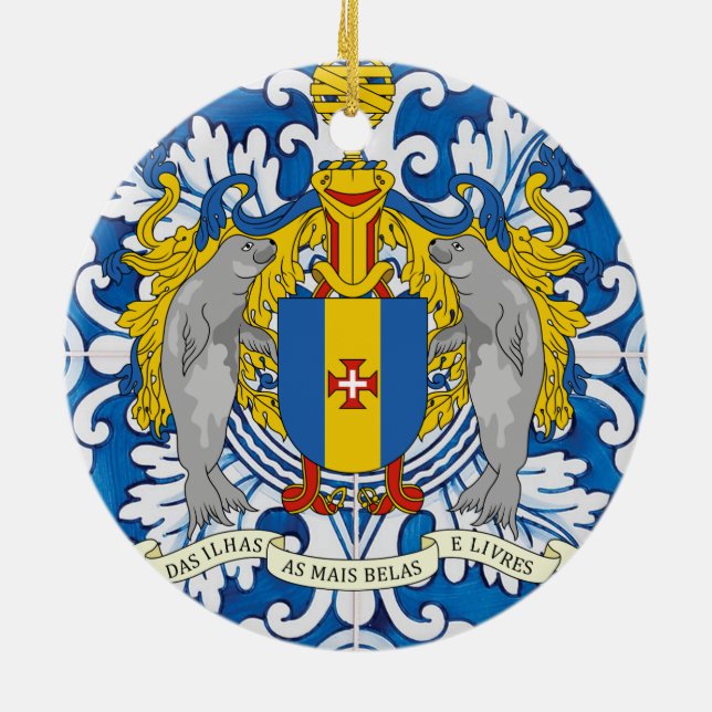 Ornamento De Cerâmica Música foliar portuguesa da Madeira (Traseira)