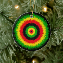 Ornamento De Cerâmica Música Reggae Rasta Gravata Tinta Olho de Boi
