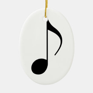 Ornamento De Cerâmica musical-nota preta