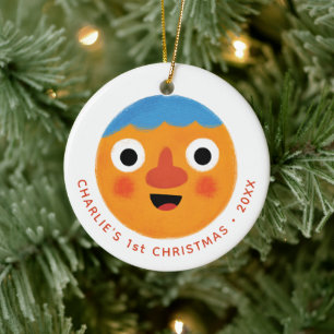 Ornamento De Cerâmica Músicas Super Simples Primeiro Natal Personaliza