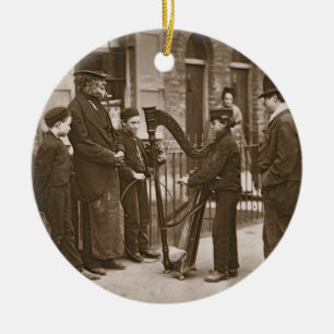 Ornamento De Cerâmica Músicos italianos da rua, 'da vida de rua em Lon