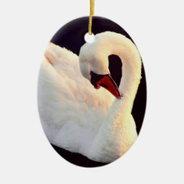 Ornamento De Cerâmica Mute Swan Ornament