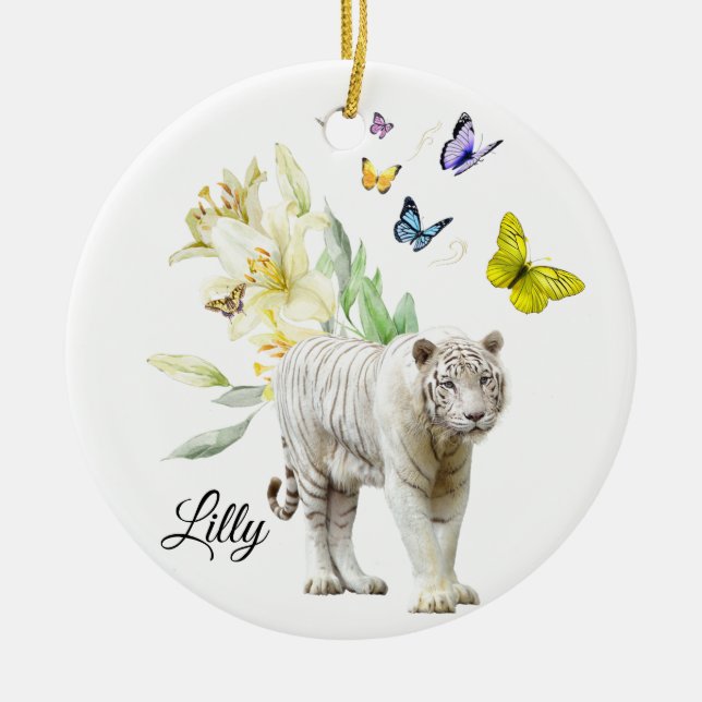 Ornamento De Cerâmica My Brave Butterfly Holiday Ornament  (Frente)