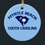 Ornamento De Cerâmica Myrtle Beach.<br><div class="desc">Myrtle Beach South Carolina.</div>