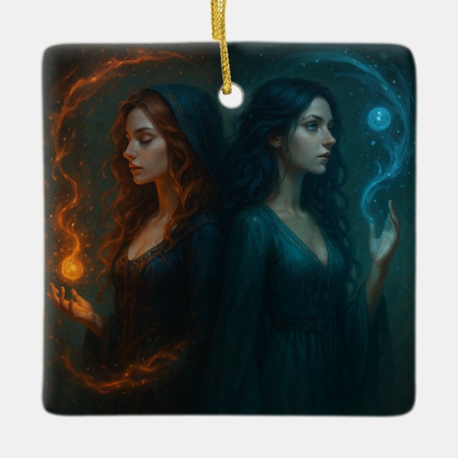 Ornamento De Cerâmica Mystic Duality (Frente)