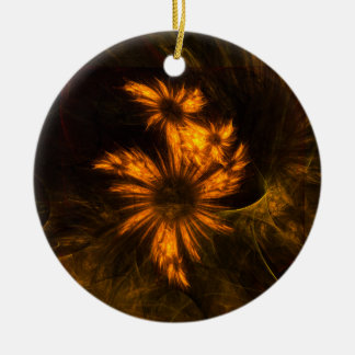 Ornamento De Cerâmica Mystique Garden Abstract Art Circle Ornament